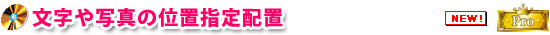文字や写真の位置指定配置