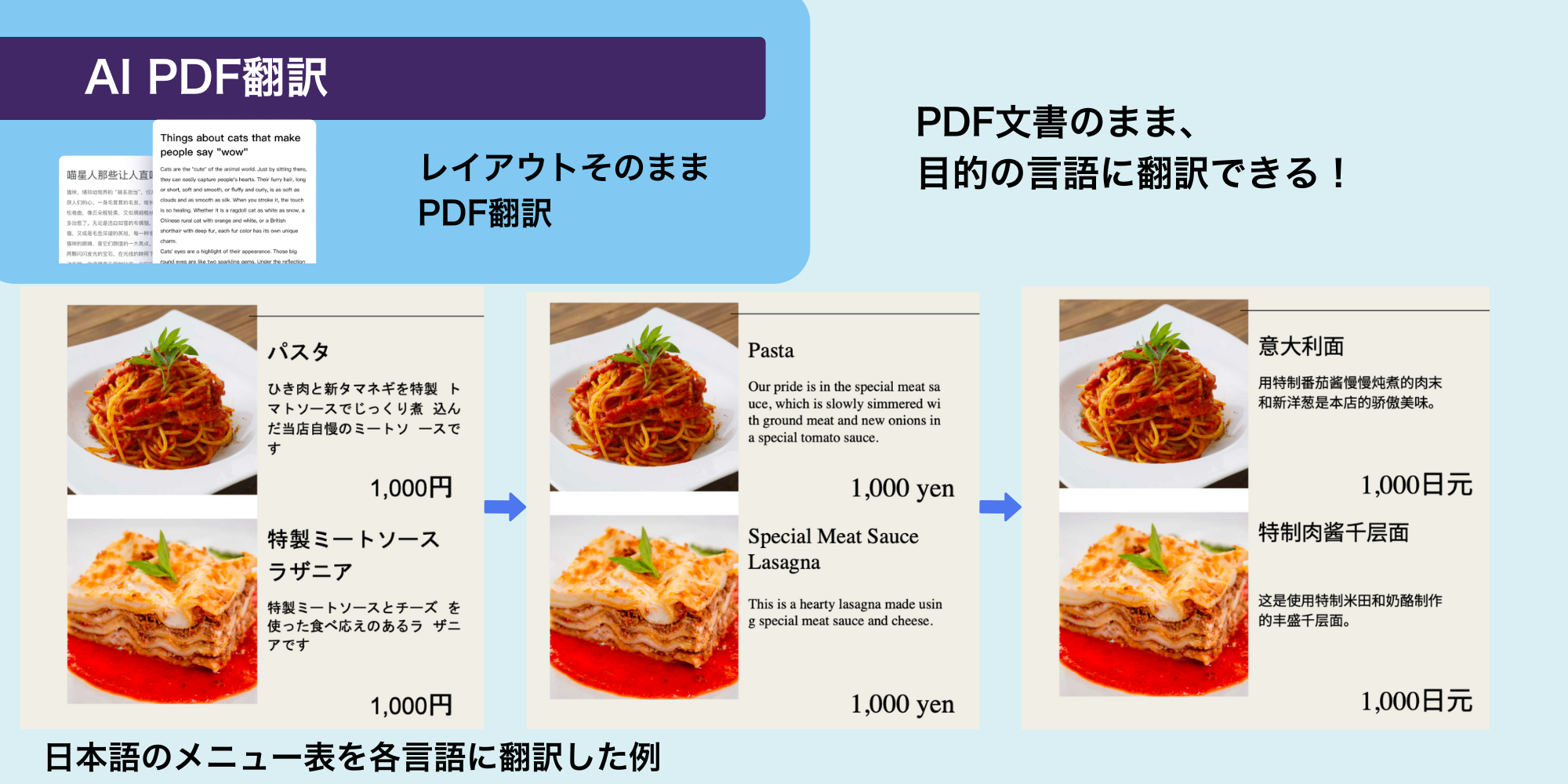 AI PDF翻訳生成画面イメージ
