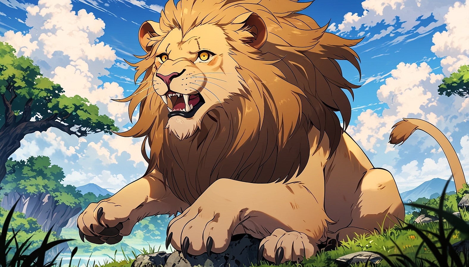 ライオンのイラスト（静止画）